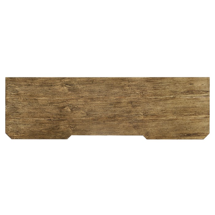 Plank Medium Driftwood Low Cabinet & Wine Rack with Strap Handles