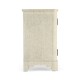 Plank Whitewash Driftwood Low Cabinet & Wine Rack with Strap Handles