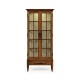 Casual Plank Walnut Tall Glazed Cabinet