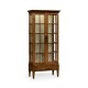 Casual Plank Walnut Tall Glazed Cabinet