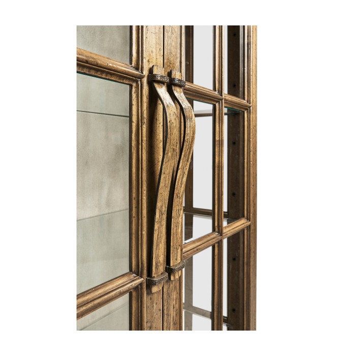 Casual Plank Medium Driftwood Tall Glazed Cabinet