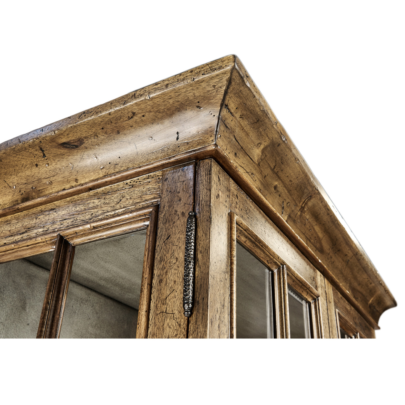 Casual Plank Medium Driftwood Tall Glazed Cabinet