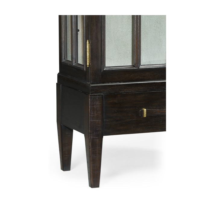 Casual Plank Dark Ale Tall Glazed Cabinet
