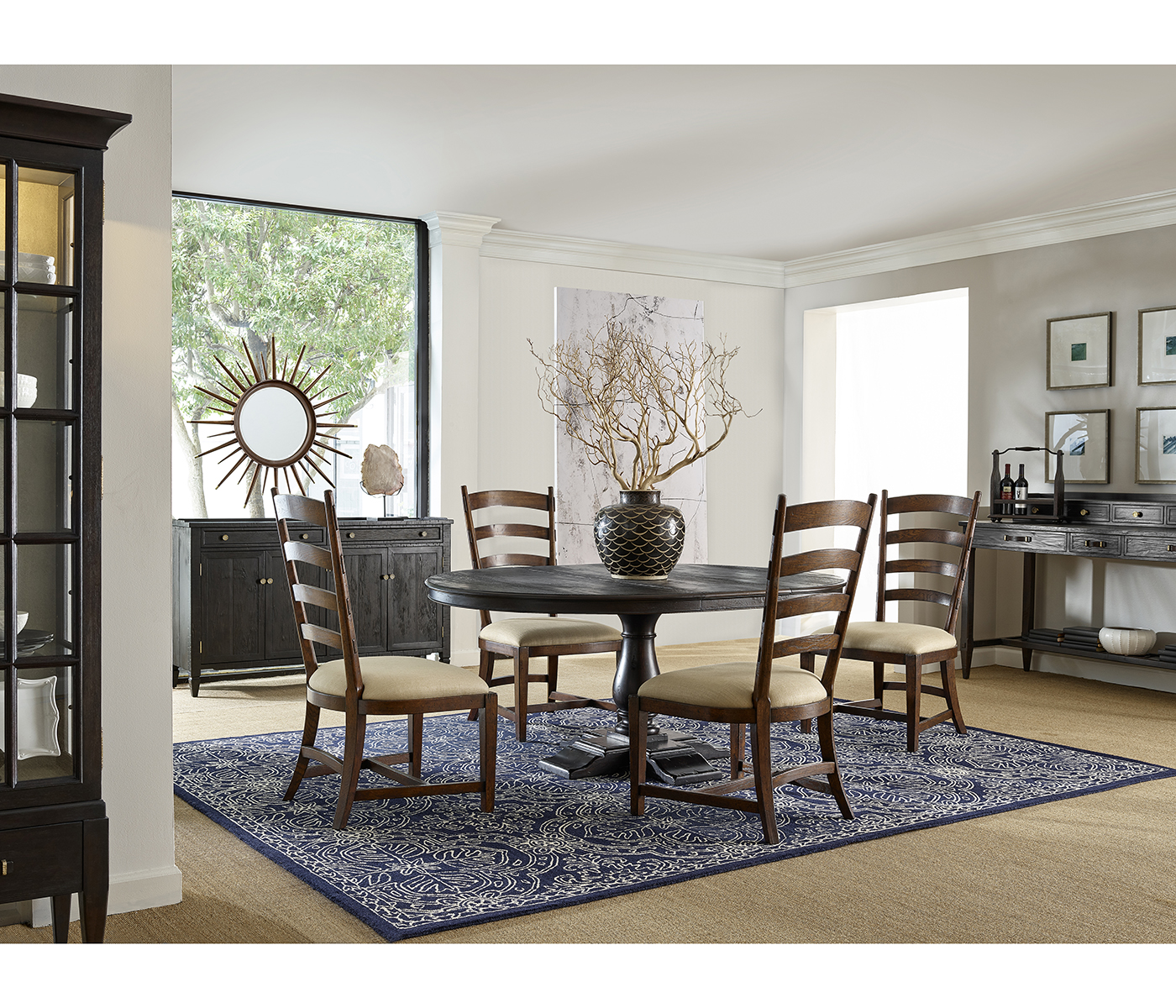 Casual Plank Dark Ale Tall Glazed Cabinet