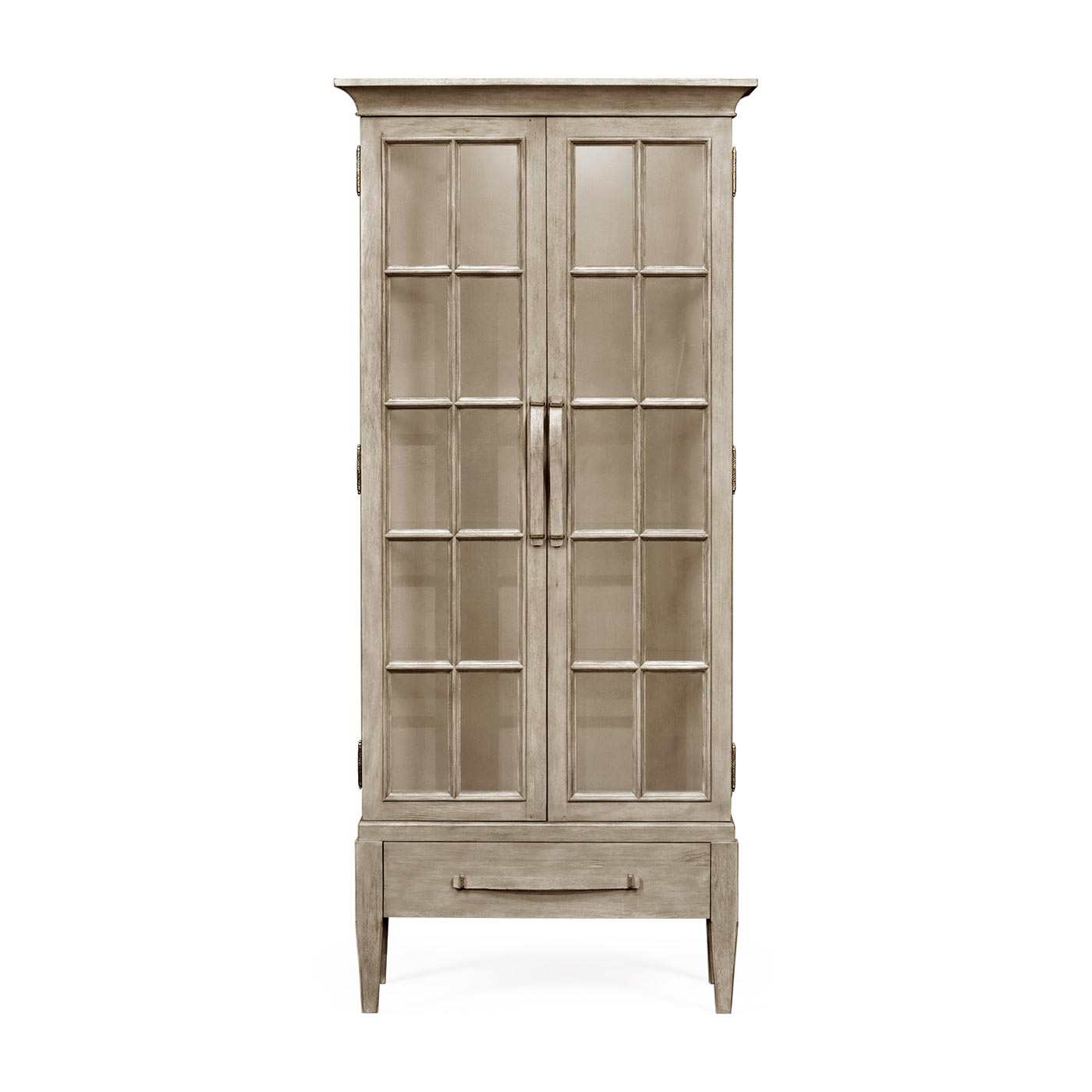 Casual Plank Rustic Grey Tall Glazed Cabinet