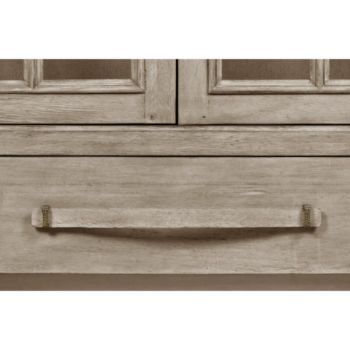 Casual Plank Rustic Grey Tall Glazed Cabinet