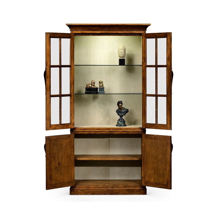 Plank Country Walnut Tall Bookcase with Strap Handles