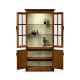 Plank Country Walnut Tall Bookcase with Strap Handles