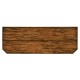 Country Walnut Low Bookcase with Strap Handles