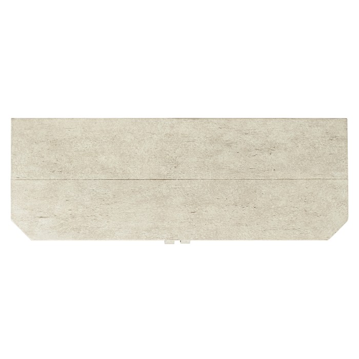 Whitewash Driftwood Low Bookcase with Strap Handles