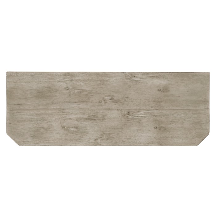 Rustic Grey Low Bookcase with Strap Handles