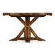 Country Walnut Parquet Round-to-Oval Dining Table 53