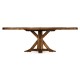 Country Walnut Parquet Round-to-Oval Dining Table 53