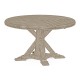 Rustic Grey Parquet Round-to-Oval Dining Table 53