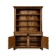Country Walnut Style China Cabinet