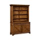 Country Walnut Style China Cabinet