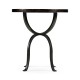 Round Dark Ale & Iron Side Table