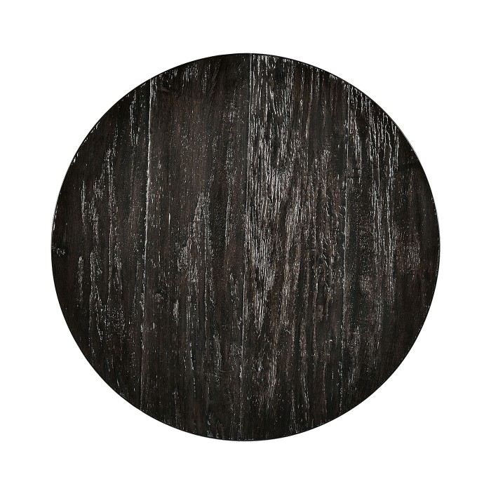 Round Dark Ale & Iron Side Table
