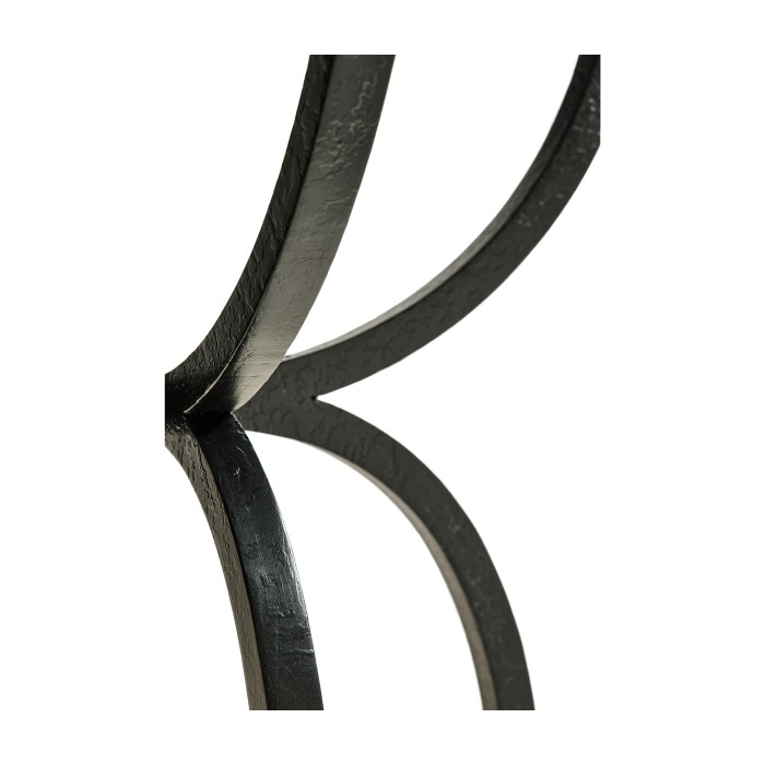 Round Dark Ale & Iron Side Table