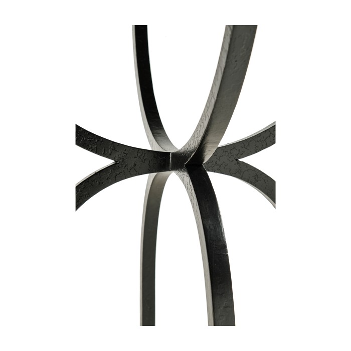 Round Dark Ale & Iron Side Table