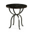 Round Dark Ale & Iron Side Table