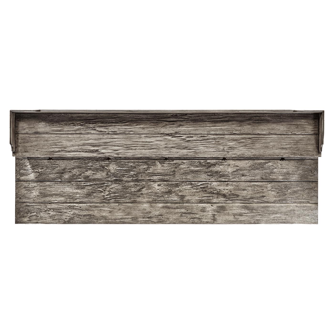 Antique Dark Grey Plank Buffet with Strap Handles