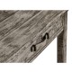 Antique Dark Grey Plank Buffet with Strap Handles