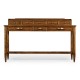 Country Walnut Plank Buffet with Strap Handles