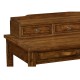Country Walnut Plank Buffet with Strap Handles