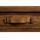 Country Walnut Plank Buffet with Strap Handles