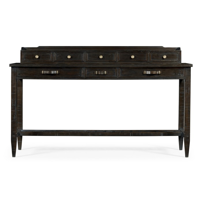 Dark Ale Plank Buffet with Strap Handles
