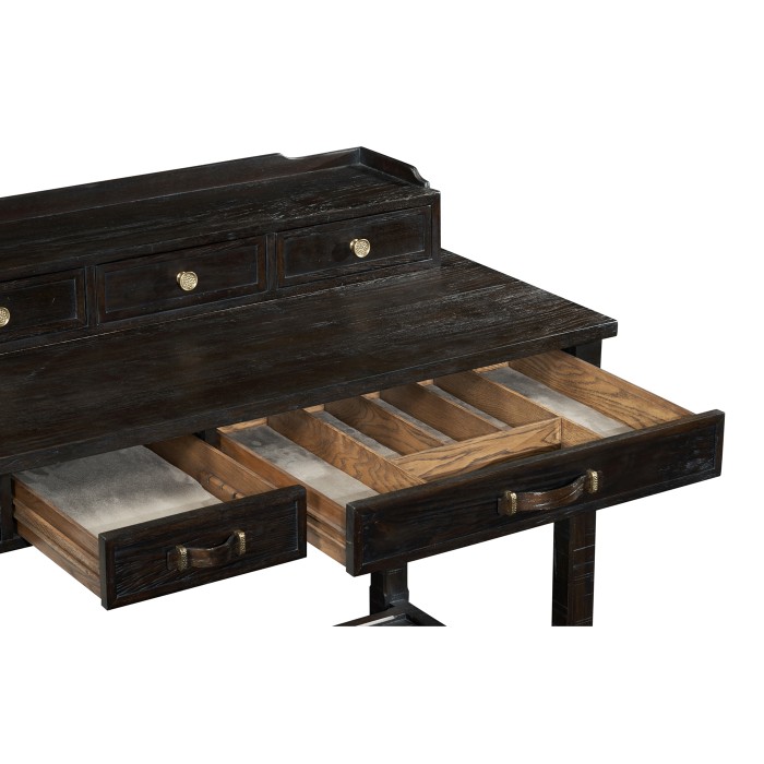 Dark Ale Plank Buffet with Strap Handles