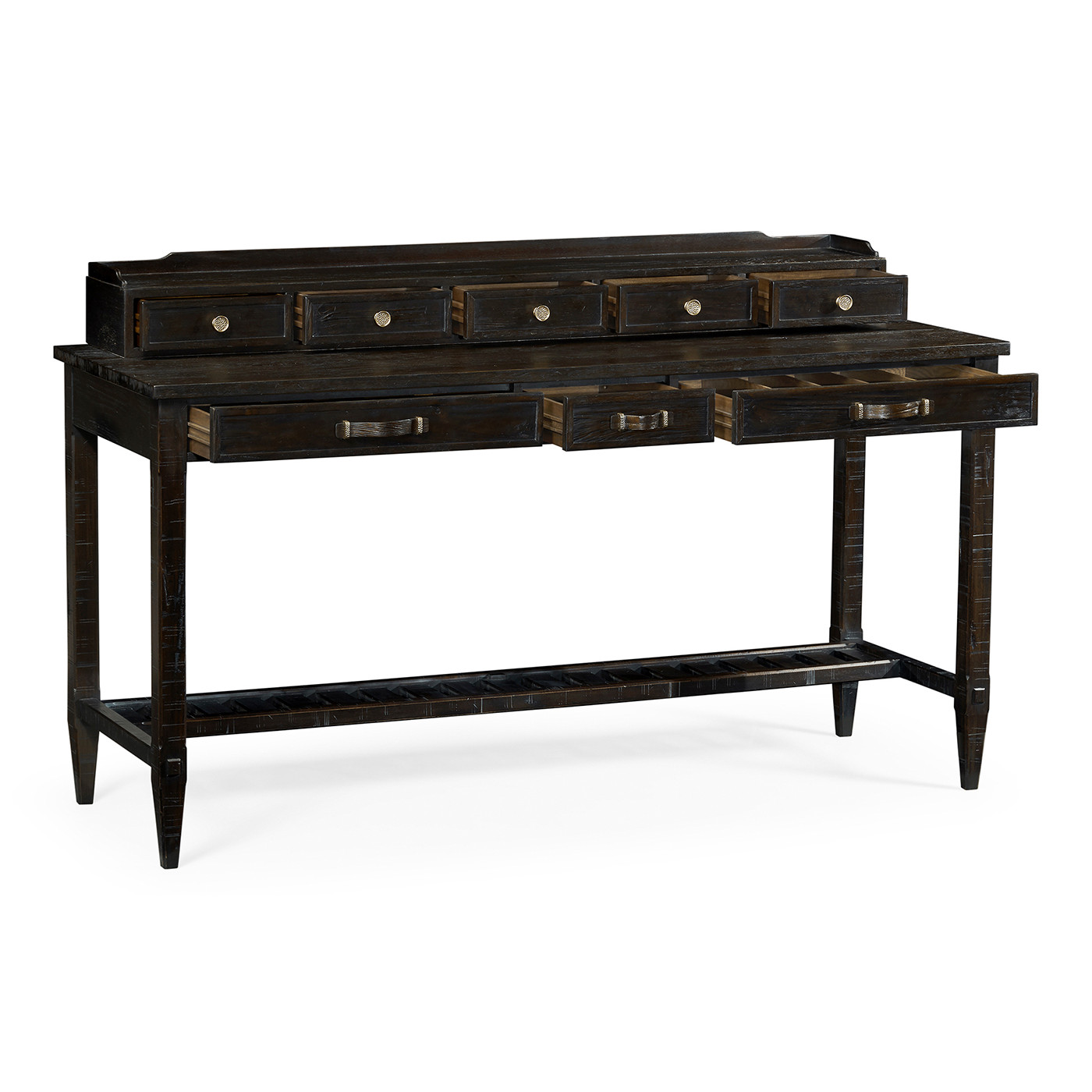 Dark Ale Plank Buffet with Strap Handles