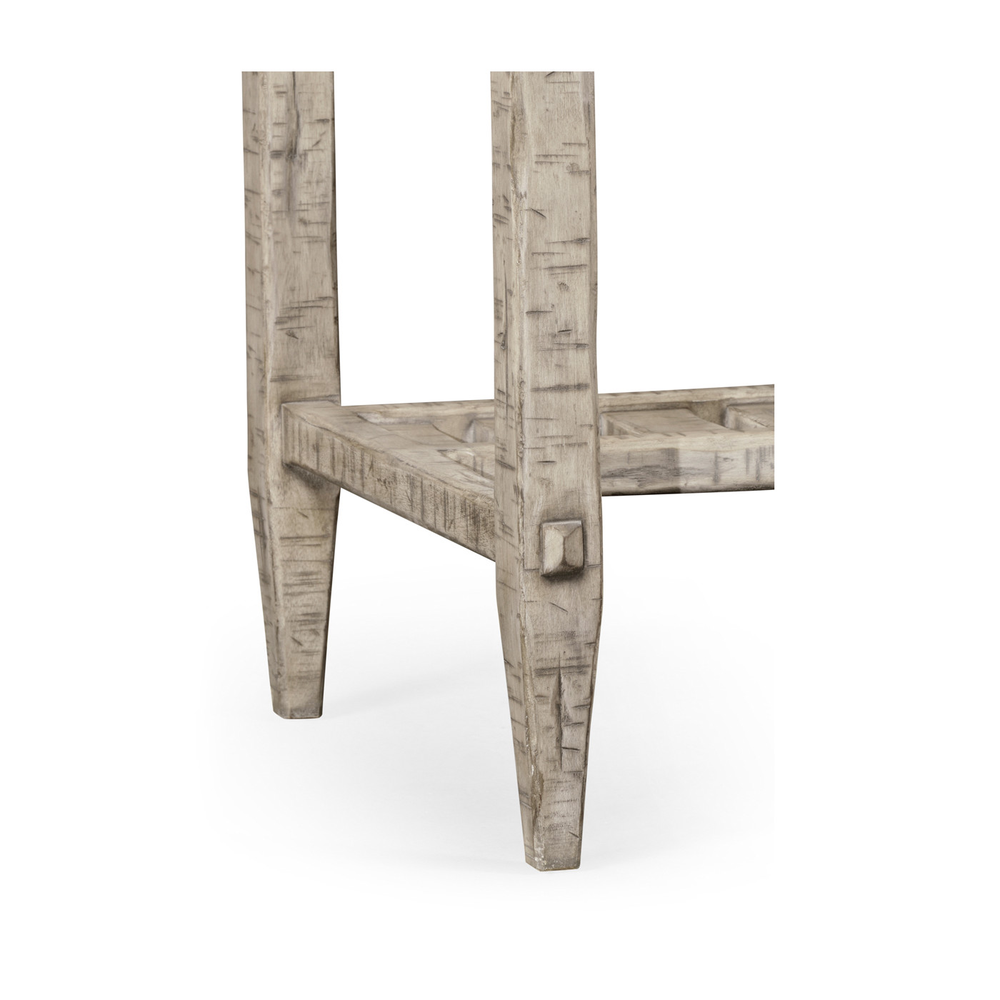 Rustic Grey Plank Buffet with Strap Handles