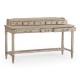 Rustic Grey Plank Buffet with Strap Handles