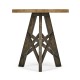 Rustic Circular Planked Light & Dark Driftwood Lamp Table