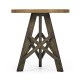 Rustic Circular Planked Light & Dark Driftwood Lamp Table