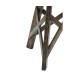 Rustic Circular Planked Light & Dark Driftwood Lamp Table