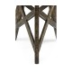 Rustic Circular Planked Light & Dark Driftwood Lamp Table