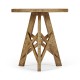 Rustic Circular Planked Light Driftwood Lamp Table