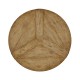 Rustic Circular Planked Light Driftwood Lamp Table