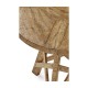Rustic Circular Planked Light Driftwood Lamp Table