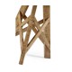 Rustic Circular Planked Light Driftwood Lamp Table
