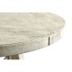 Rustic Circular Planked Whitewash Driftwood Lamp Table