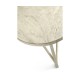 Rustic Circular Planked Whitewash Driftwood Lamp Table