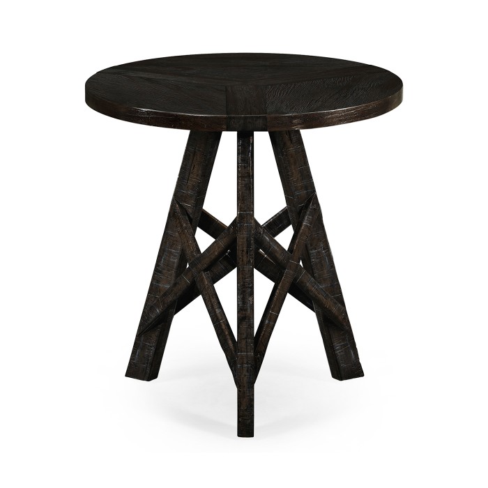 Dark Ale Circular Lamp Table