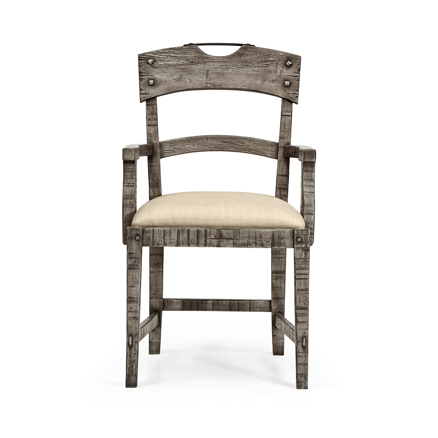 Casual Planked Dining Arm Chair