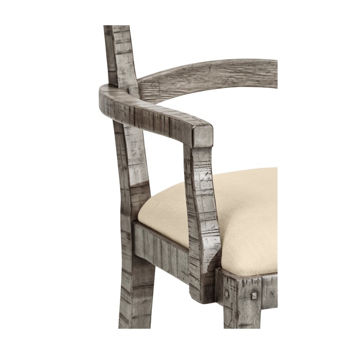 Casual Planked Dining Arm Chair