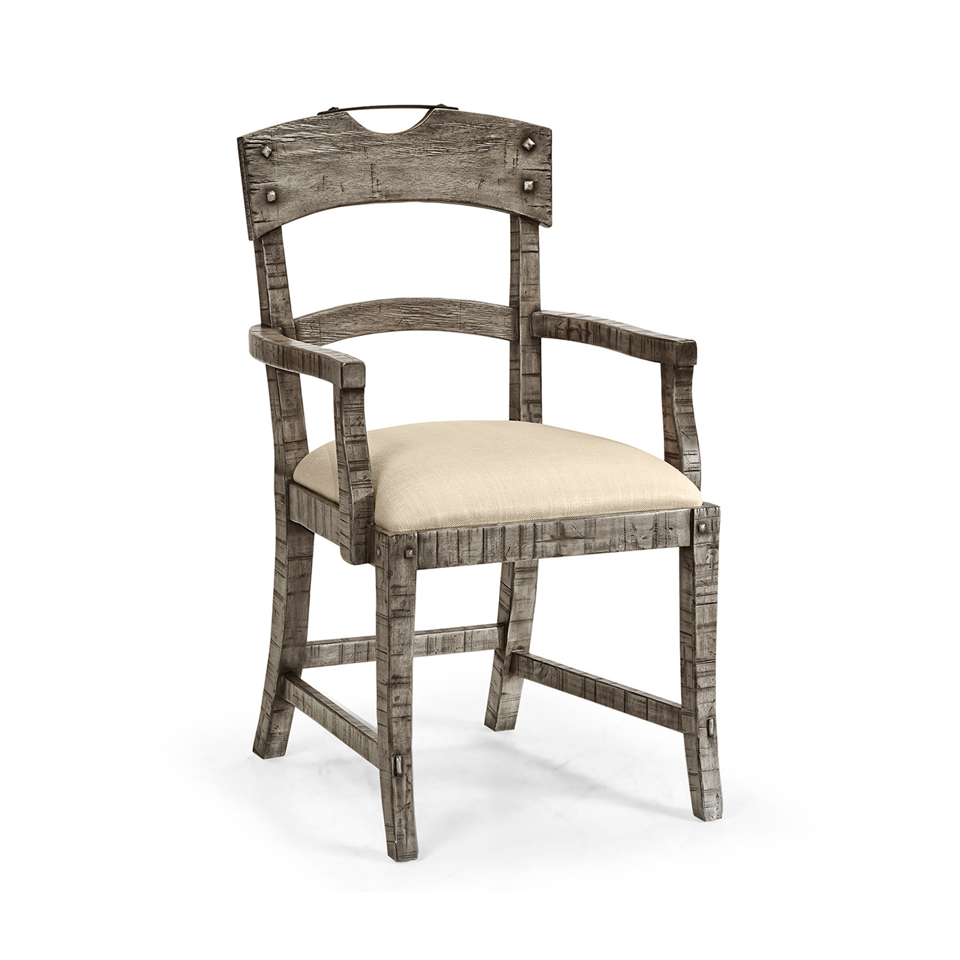 Casual Planked Dining Arm Chair