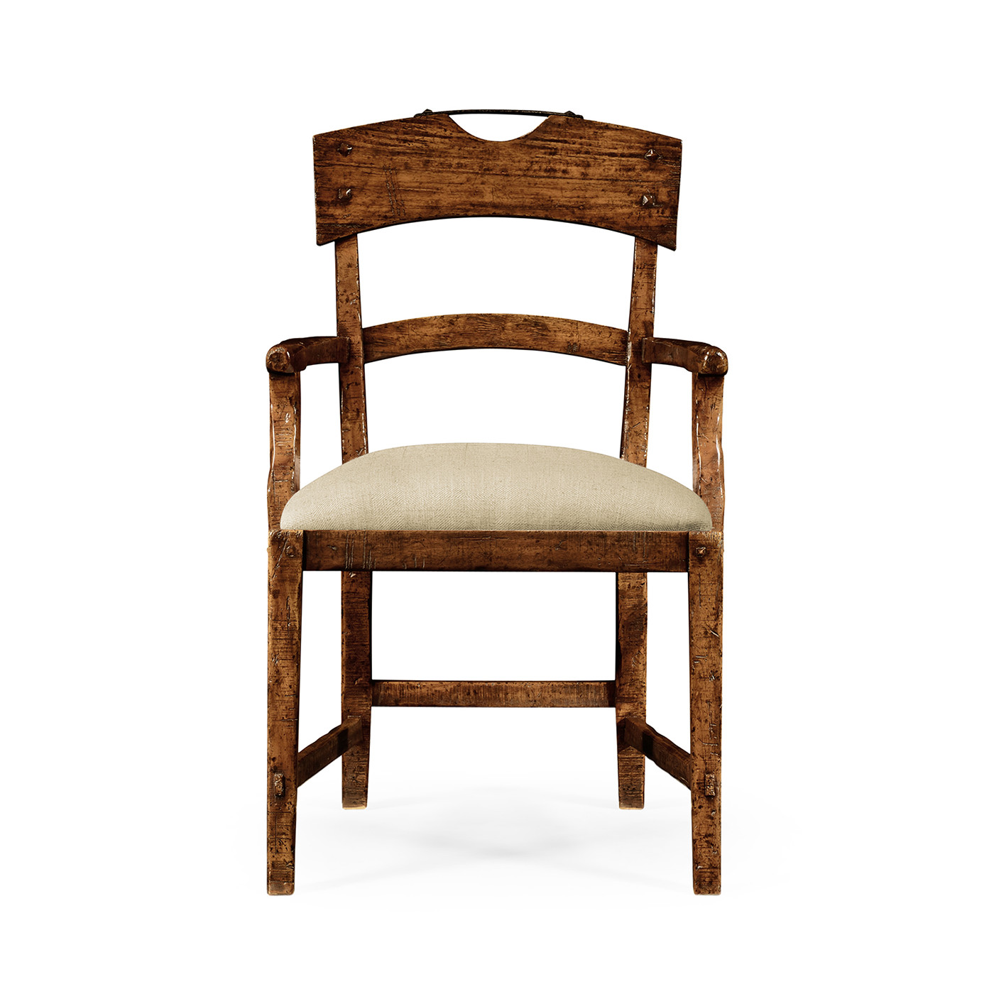 Casual Planked Dining Arm Chair